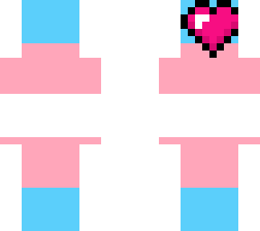 trans flag w/ heart