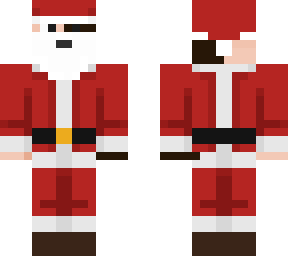 black and white santa