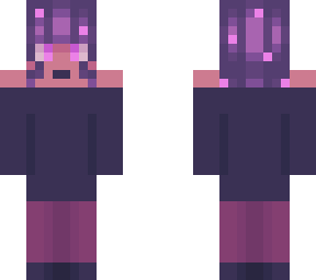 girl glowing purple