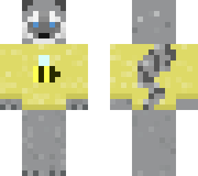raccoon with bee sweater :d