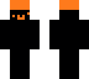 black blob with orange hat