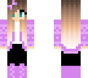 cute girl purple - hermosa mujer prpura (skin minecraft pe)