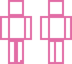 pink outline