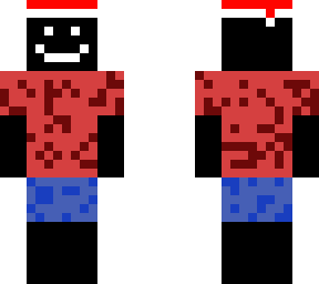 xmas style (red and blue mix, black smile.)