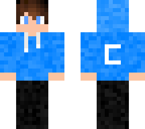 blue hoodie