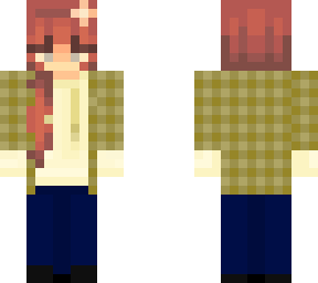 checkered green jacket girl
