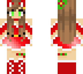 chica gato de navidad