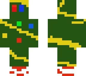 christmas tree with candycane boots