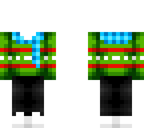 holiday green sweater w/ jeans