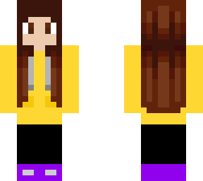 yellow hoodie girl