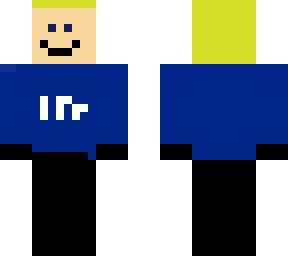 1/3 quackity old skin with yellow hair and green eyes