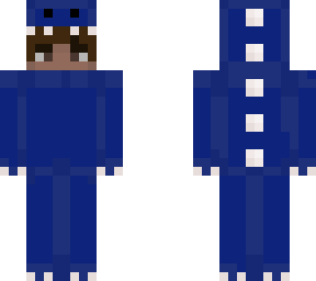 blue dino with under face