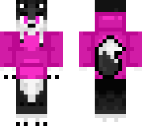 husky with a pink jacket