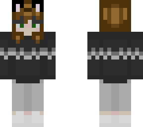 nihachu with brown hair and green eyes