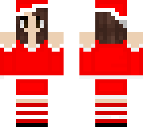 brown haired girl (christmas outfit)