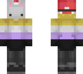 enby 2.0 + bunny mask (christmas hat)