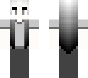 ghost in black and white | Minecraft Skin