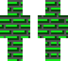 green brick man.