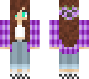 purple sweet brunette girl