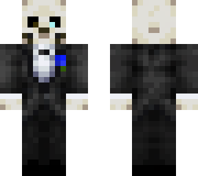 sans in a tux blue rose