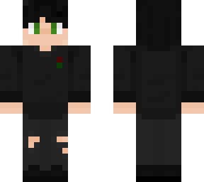 black sweter boy with a rose