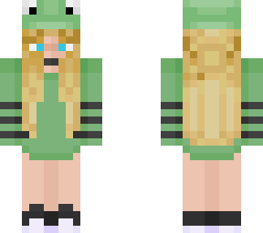 blonde frog girl (edited, not mine)