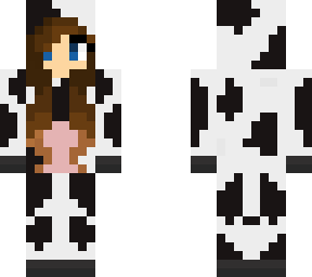 brunette girl in cow onesie