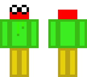poland ball with an green shirt and yellow trousers :>