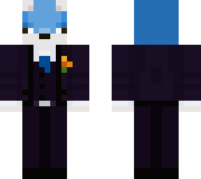 blue suited fox