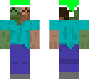 hombre mitad zombie y humano navideo