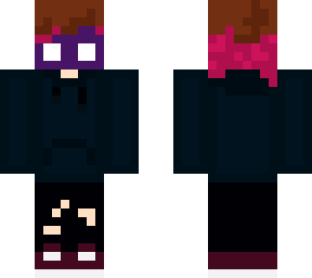 masked brown-pink hair