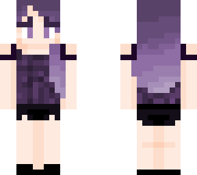 simple girl in purple