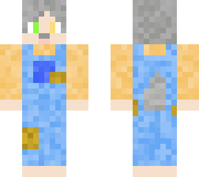 wolf boy in overalls