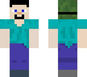 zombie but wearing a steve mask and painted himself white instead of green.