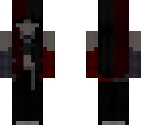 ~ spilt hair ~ girl ~ black ~ red ~ egirl ~ emo ~