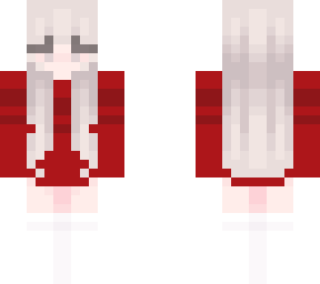 blonde girl with red sweater