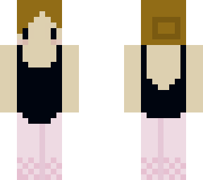 chibi ballerina girl with bows