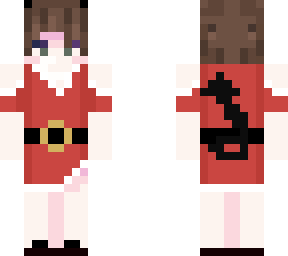 persona in a santa dress