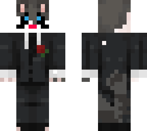 white cat with suit {valid}