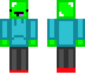 green derp with hoodie