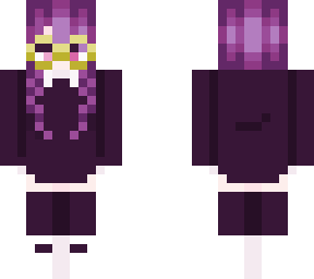 lilac librarian with glasses