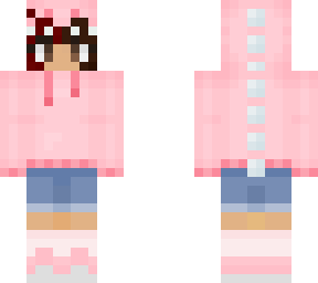 pink dino hoodie red hair