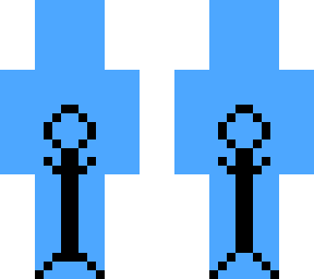stick man/blue