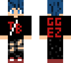 technoblade merch blue hair