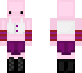 axolotl femboy w/ purple and red maid suit