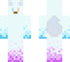 magical snow fox with a different tail