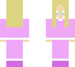 cute blond haired pretty pink dress with magenta shoes