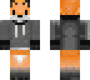 fox with a black hoodie