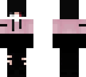 rey pink half pink half black + arm bow