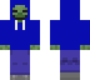 smiling zombie (hoodie - blue)